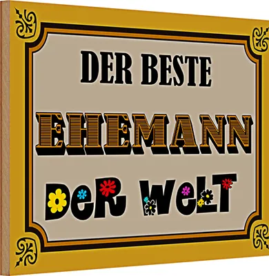 Produktbild von Holzschild Spruch 30x20cm der beste Ehemann der Welt