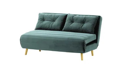 Produktbild von Ausklappbaresofa Flic 142 cm - schmutziges Himmelblau - Velluto 12