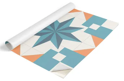 Produktbild von Tulup Möbelfolie - Klebefolie Möbel - Selbstklebende Folie 100x50 cm - Möbelfolie Schrank - Folie für Möbel - Möbelfolie Küche - Wasserdicht - Abwaschbar - Selbstklebend - Luftblasenfrei - Sternfliesen