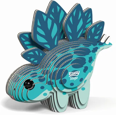 Produktbild von EUGY 3D Bastelset Stegosaurus (Miniatur-Tierfigur, aus Wellkarton) 650007
