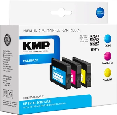 Immagine prodotto di Cartuccia d'inchiostro KMP H101V Ciano, Magenta, Giallo