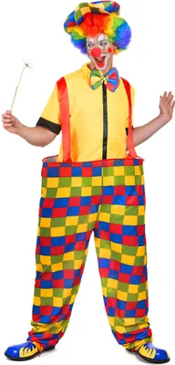 Produktbild von Clownskostüm für Herren Latzhose bunt Einheitsgröße (42)