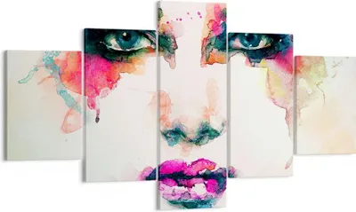 Produktbild von Bild auf Leinwand - Leinwandbild - Frau Gesicht Kosmetik - 125x70cm - Wand Bild - Wanddeko - Leinwanddruck - Bilder - Kunstdruck - Wanddekoration - Leinwand bilder - Wandkunst - EA125x70-3050