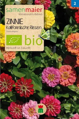 Produktbild von Kalifornische Riesen Zinnien Mischung - Saatgut für zirka 30 Pflanzen