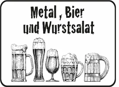 Produktbild von vianmo Holzschild 30x40 cm Bier und Wurstsalat