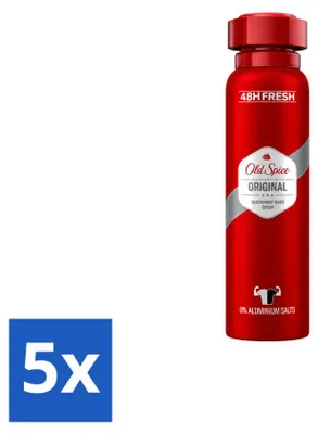 Immagine prodotto di 5 flaconi di deodorante Old Spice Original, 150 ml ciascuno, confezione - 5 pezzi