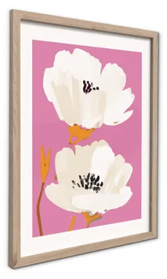 Obrázek produktu pro MODERNPIK Obraz na zeď s motivem květů peónie, rozměry 30 x 40 cm – Elegantní vertikální motiv s květinami peónie