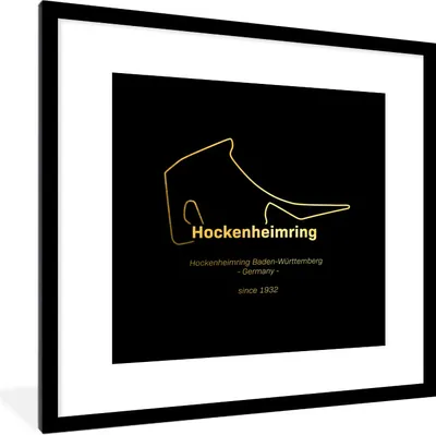 Produktbild von MuchoWow® Gerahmtes Poster Deutschland - Formel 1 - Rennstrecke 40x40 cm - Poster mit Schwarzem Bilderrahmen Wandposter Rahmen Foto Bilder - Poster - Plakat im Rahmen