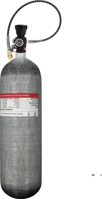 Obrázek produktu pro Válec z uhlíkových vláken TUXING, provozní tlak 300 barů, objem 4,7 l, 4,7 l s ventilem