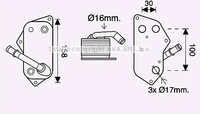 Produktbild von PRASCO BW3558 Ölkühler Motoröl für BMW 3 Touring (E91) 3 Limousine (E90) 5 Touring (F11) 1 Schrägheck (E87) 5 Limousine (E60)
