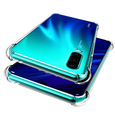 Immagine prodotto di Huawei P30 Custodia, paraurti trasparente in TPU morbido, custodia protettiva antiurto per Huawei P30