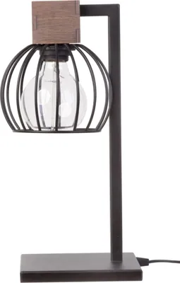 Image de Lampe de table décorative boho loft en fil de fer noir Milan 1xE27 15W Sigma Lighting