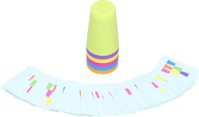 Produktbild von Stapelbecher-Spielset, Bildkarten, bunter Stapel, frühpädagogisches Babyspielzeug, Einzelspieler