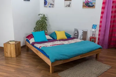 Produktbild von Kernbuche Holzbett Bettgestell 180 x 200 cm geölt