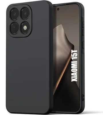 Image de Coque pour Xiaomi 15T, Protection Silicone Souple Doux Slim Anti-Rayures Noir