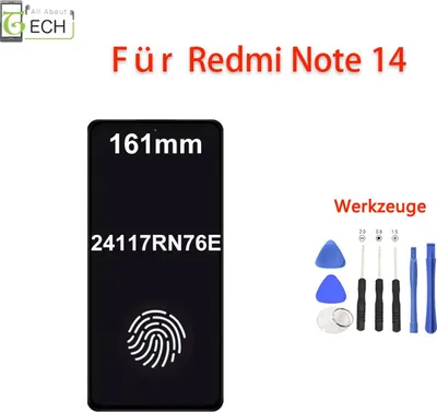 Produktbild von Für Xiaomi Redmi Note 14 4G LCD Display (OLED) + Rahmen EU Version Touchscreen