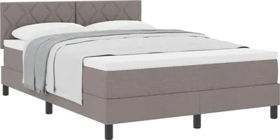 Produktbild von Boxspringbett mit Kopfteil Taupe 160 x 200 cm Stoff