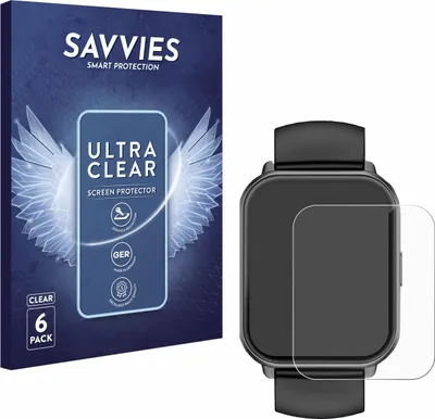 Produktbild von 6x Für Huakua 1,65" Schutzfolie Savvies Displayschutz Display Schutz Folie Klar Transparent