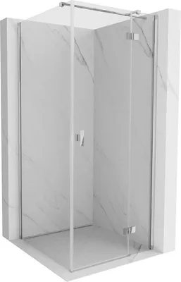 Image de Mexen Mist H T cabine de douche pivotante droite 85 x 85 cm, transparent, chrome - 8A5T-085-085-01-00-P