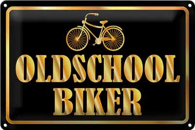 Produktbild von Blechschild Spruch 18x12cm Oldscholl Biker