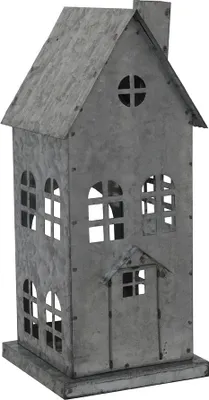 Produktbild von Laterne ZINKHAUS grau aus Metall H30cm Lichthaus Dekohaus - MITTEL