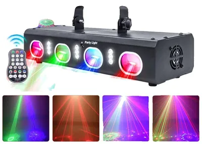 Image de Lumière laser, effets de couleurs RGB, télécommande, noir