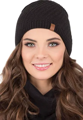 Immagine prodotto di Cappello invernale da donna Vivisence, caldo e accogliente copricapo per l'inverno e l'autunno, caldo cappello a maglia spessa, cappello classico da donna,  eu, nero, taglia unica