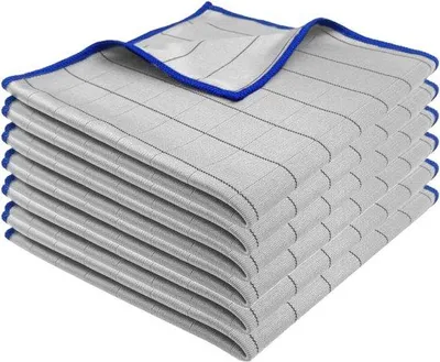 Obrázek produktu pro Mikrovláknové utěrky – Čisté utěrky – Bez zanechávání šmouh – Vysoká savost – 6 kusů, rozměr 30x30 cm – Modré