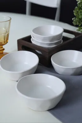 Produktbild von Hermia Concept, x 00019032, Vorspeisenschalen-Set (6-teilig), 100 % KERAMIK-STEINZEUG, Weiß, 12 x 25 x 12 cm