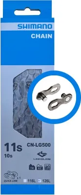 Image de Chaîne Shimano 9/10/11 plateaux 126 maillons système HYPERGLIDE
