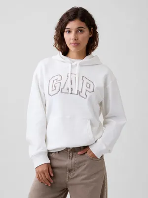 Produktbild von GAP Damen Kapuzen-Sweatshirt warmes Fleece mit Kängurutasche Logo Größe L