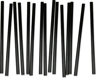 Produktbild von 500 Stück Mehrweg Trinkhalme Caipi kurz schwarz, 150 x 7 mm - wiederverwendbar - reusable