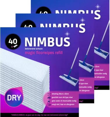 Zdjęcie produktu dla Nimbus magic chusteczki do podłóg 120 sztuk