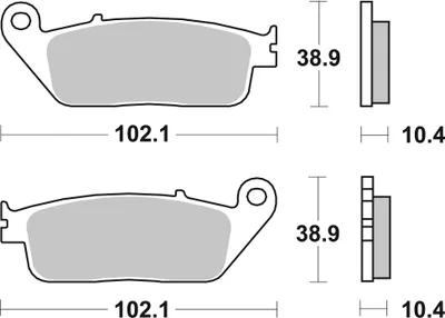 Produktbild von sbs Bremsbeläge Satz Hinten 654LS