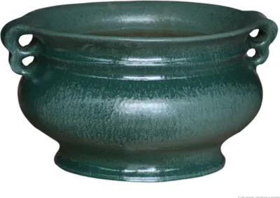 Produktbild von KERAZO Keramik Blumentopf Pflanzkübel Capella 52 x 45 x 29 cm frostfest, robust, standfest, Farbe: GRÜN