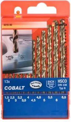 Productafbeelding van HSS spiraalborenset DIN 338, 1.0-10.0 mm, 10 delig KWB