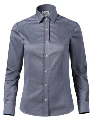 Imagen del producto de Malfini - Camisa "Journey" para mujer, corte ajustado, manga larga, modelo PP17439 (Talla M), color gris tormenta con estampado
