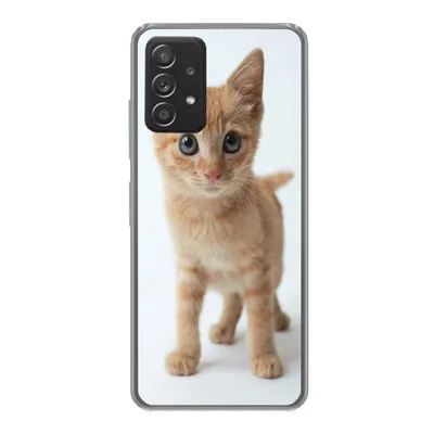 Produktbild von MuchoWow® Handyhülle Schutzhülle Hülle für Samsung galaxy a73 Katze - Rot - Kätzchen - Mädchen - Kinder - Jungen - Kind Silikon Softcase Handy Hülle - Handyhülle