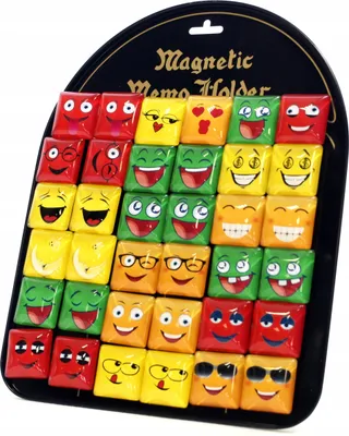 Produktbild von Emoji Magnete Glas Kühlschrankmagnet Smiley Lustig Pinnwand Deko Büro Gadget 3,5cm