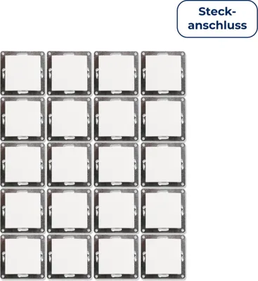 Produktbild von 20x Wechselschalter McPower "Flair", 250V/10A, UP, Klemmanschluss, weiß, matt