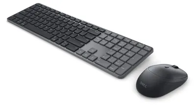Produktbild von DELL Pro 7 Slim KM726, Kabellos, RF Wireless + Bluetooth, Scherenschalter, QWERTZ, Schwarz, Maus enthalten