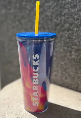 Image de Starbucks bright Abstract Tumbler ombre wavesr 16oz