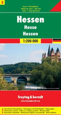 Zdjęcie produktu dla Niemcy część 5 Hessia mapa 1:200 000 mapa samochodowa WYDANIE Freytag&Berndt