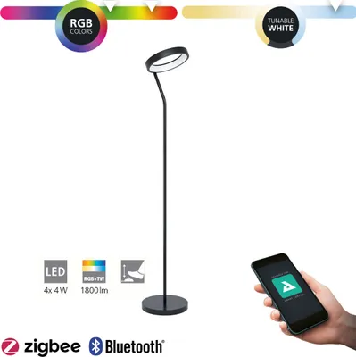 Immagine prodotto di Eglo MARGHERA-Z lampada da terra, IP20, cambio colore, smarthome, telecomando, nero (900072)