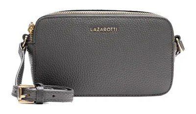 Image de Lazarotti Cuir sac à épaule bandoulière Bologna Leather Crossbody Bag Grey gris