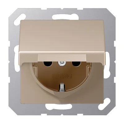 Produktbild von Jung A1520BFKIKLCH SCHUKO SteckdoseKI mit Klappdeckel
