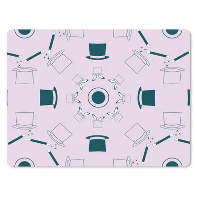 Produktbild von MuchoWow® Mauspad Mousepad Zauberer - Muster - Kaninchen 23x19 cm - Mousepads - Maus Mat - Pad - Mausunterlage - Schreibtischunterlage - Mauspad
