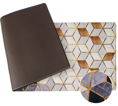 Produktbild von ANRO Anti-Ermüdungsmatte Goldcube 50x150 cm – Stehmatte 1 cm geschäumt, rutschhemmend, abwischbar, für Fußbodenheizung geeignet
