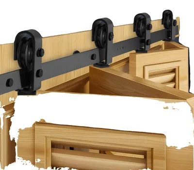 Produktbild von VEVOR Bi-Folding Schiebetürbeschläge Schienenkit, 60" Obermontageschienenkit, Gleitet Sanft & Leise, Schwerlast, Einfach Zu Installieren, Geeignet Für Vier 14" Schrank Vorratsraum Wäschetüren (Nicht Enthalten), 2-Section Track-b, Einzelgleis Vier Türen-a