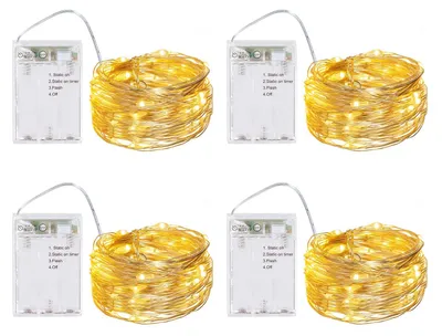 Obrázek produktu pro LED světelné řetězy s mikro LED diodami, 20 kusů, 3 programy s časovačem, teplá bílá barva